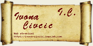 Ivona Čivčić vizit kartica